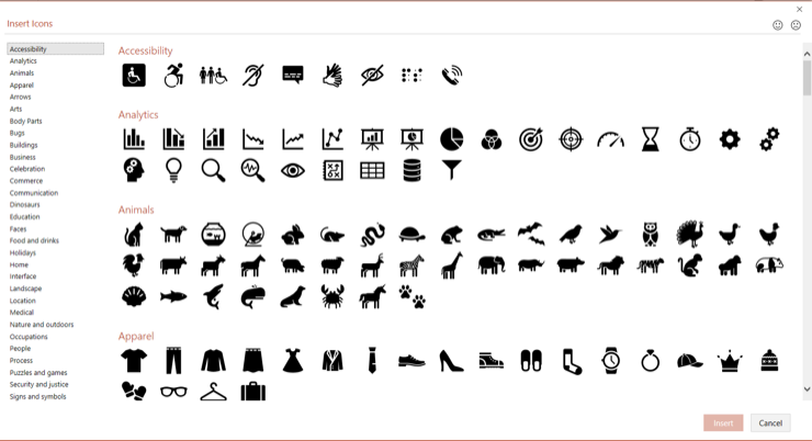 Office 365 icons