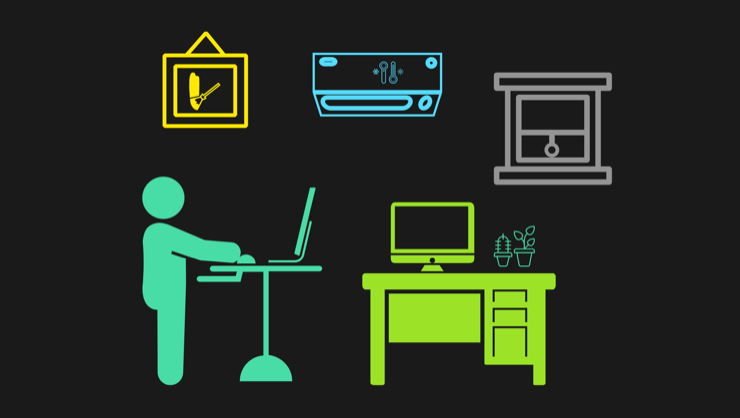 Office environment icons