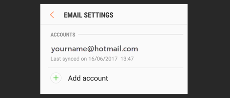 Step 1 add your email in settings